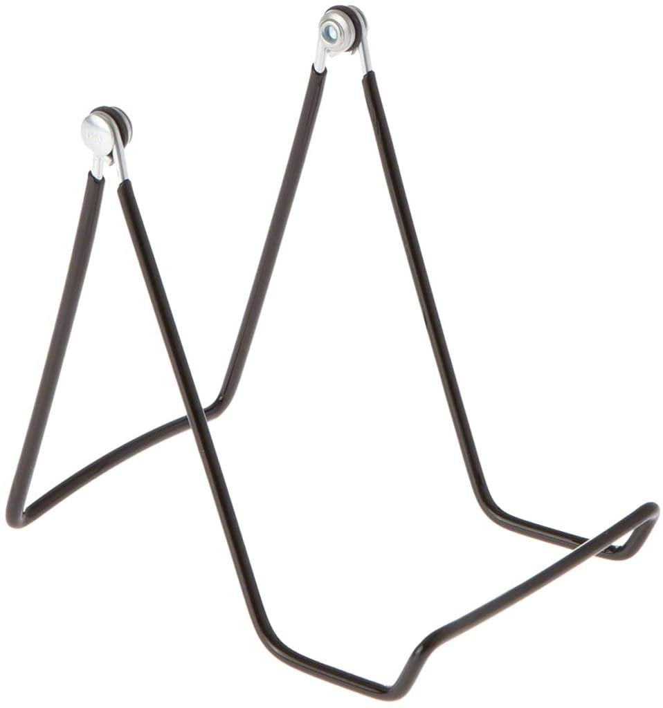 GIBSON HOLDERS 6AB Adjustable Wire Display Easel, 3.75" W x 4.75" H with 2.25" Display Ledge, Black, Pack of 6