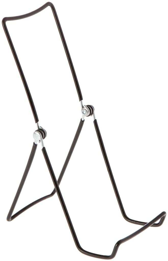 GIBSON HOLDERS 6ACB Adjustable Wire Display Easels, 3.75" W x 8" H w/ 2.25" Display Ledge, Black, Pack of 3