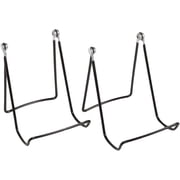 GIBSON HOLDERS Two Wire Display Stand for Plates, Kitchenware, Books, Artwork; Set of 2 6A - Black