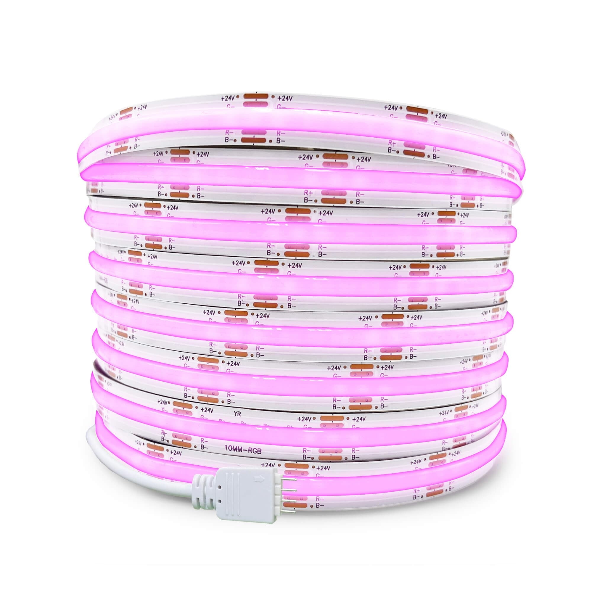 GIDEALED 24V COB RGB LED Strip Light 32.8ft,16 Million RGB Colors Changing,High Density 6720 LEDs Flexible COB LED Strip Light DC 24V for Bedroom Decoration (Without LED Controller&24V Power Supply)
