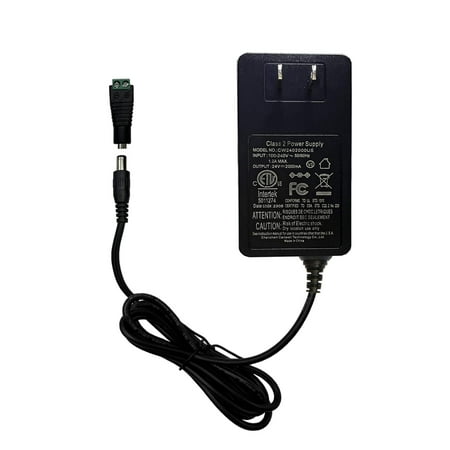 GIDEALED 24V Power Supply DC,24V 2A Power Supply 48W Adapter for COB LED Strip Light
