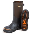 thumbnail image 1 of GIEESHIELD Men's Rubber Work Boots with Steel Toe & Shank, Waterproof & Anti-Slip, 6mm Neoprene, Durable Brown Rubber Boot for Construction, Farming, Manufacturing, Sizes 10, 1 of 7