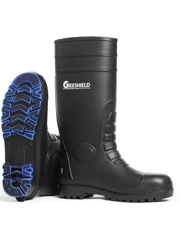 PVC Rain Boots for Men And Women – Waterproof Slip-Resistant Rubber Work Boots, Seamless Durable Tall Knee Boots for Agriculture, Gardening, Fishing, Industrial & Outdoor Work, Size 11