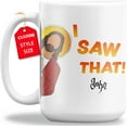 thumbnail image 1 of GIFAMI Christmas Funny Gift Ideas, Personalized I Saw That Religion 11 15 Oz Ceramic Coffee Mug for Men Women Christian God Jesus Lover Gifts (15oz. Red Accent Mug), 1 of 5