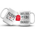 thumbnail image 1 of GIFAMI Personalized Engagement Gifts, Personalized Bridal Shower New Engaged Funny Idea Gift for Newlyweds Couples Him Her Ceramic Coffee Mug (Make Me Look Engaged, 11oz. Orange Accent Mug), 1 of 7