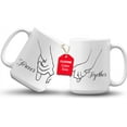 thumbnail image 1 of GIFAMI Promise Couples Gifts, Gift Ideas for Newlyweds Him Her Lovers Bridal Shower New Engaged Married Set of 2 Ceramic Coffee Mug (Together Forever, 11oz. Orange Accent Couple Mug), 1 of 6