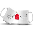 thumbnail image 1 of GIFAMI Wedding Gift, Engagement Anniversary Personalized Gifts Mug for Couples (Initials and Heart, 11oz. Black Accent Mug), 1 of 7