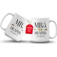 thumbnail image 1 of GIFAMI Wedding Gift, Engagement Anniversary Personalized Gifts Mug for Couples (Mrs and Mr, 11oz. Black Accent Mug), 1 of 7