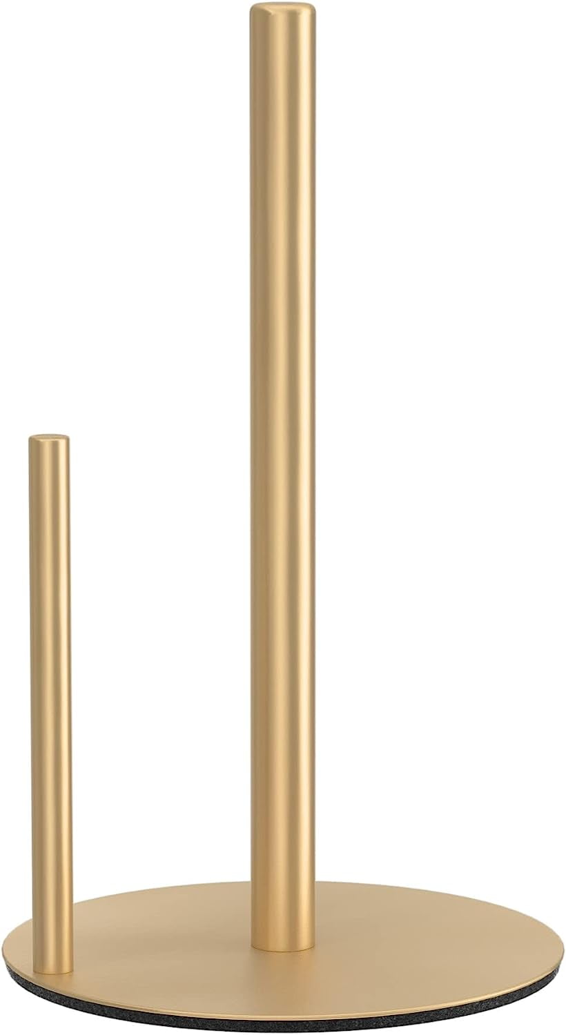 NIFFGAFF Paper Towel Holder Gold Kitchen Roll Holder, One-Handed Operation Countertop Dispenser - Walmart.com