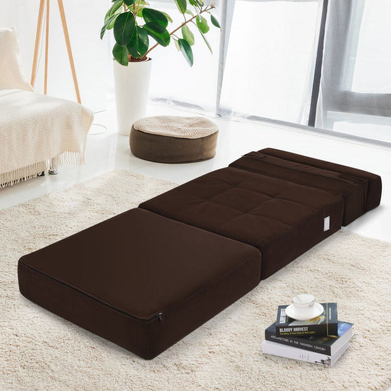 GIFFIH Trifold Folding Chair Convertible Sleeper Bed Chair