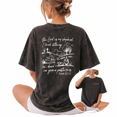 thumbnail image 1 of GIFFIMY Women's Botanical Mom Graphic Vintage Washed Tee Short Sleeve Oversized Everyday Top, 1 of 6