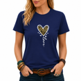 thumbnail image 1 of GIFFIMY Women's Cool Leopard Graphic Short Sleeve T-Shirt Black Standard Fit Everyday Top, 1 of 6