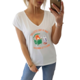 thumbnail image 1 of GIFFIMY Women's Unique Animal Graphic V-Neck Short Sleeve T-Shirt Soft Fabric Everyday Wear, 1 of 6