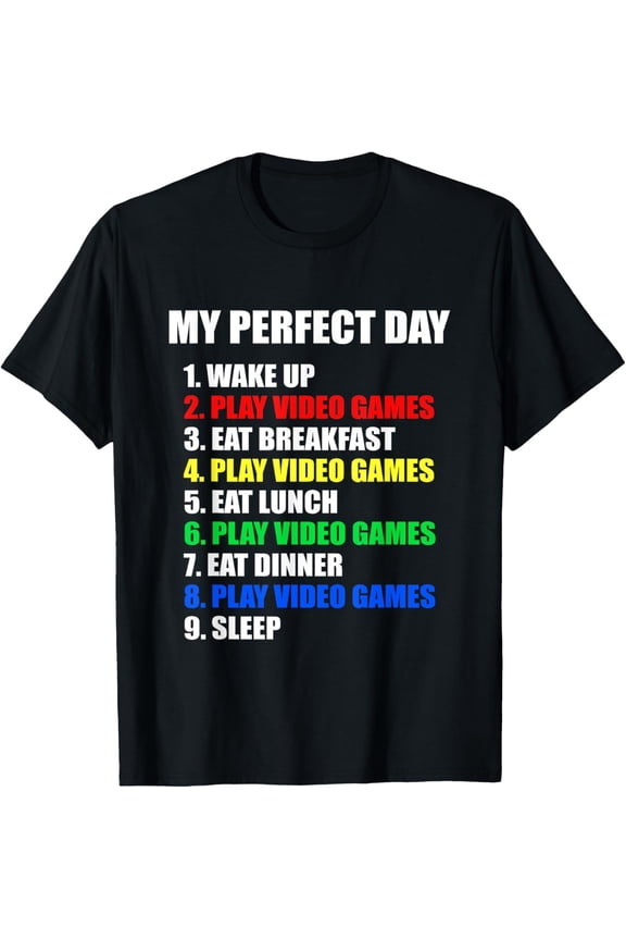 GIFT IDEA: The Perfect Gaming Day Suprise for Gamers T-ShirtMen and women, White Black T-shirt, size: Extra large S-823XL