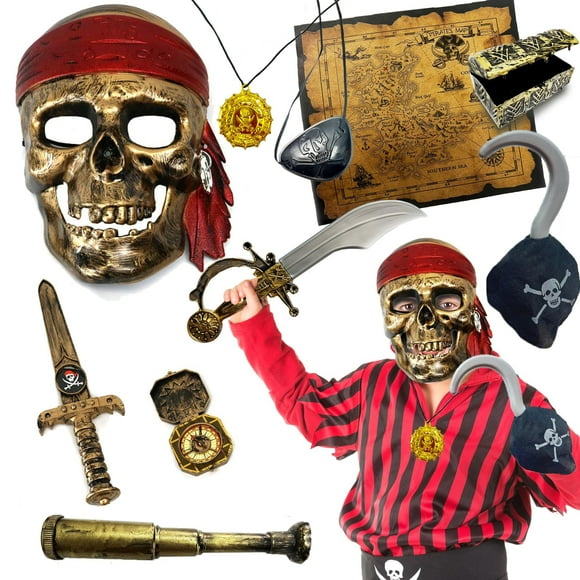 GIFTEXPRESS Halloween Kids Pirate Costume, 10pc