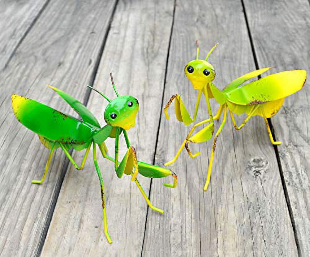 GIFTME 5 Metal Mantis Garden Yard Art Decor Set of 2 Lawn