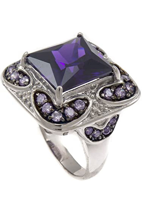 Lavender CZ Ladies Cocktail Ring RL221 (7)