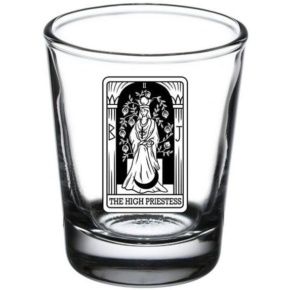 GIFTS INFINITY Tarot Card - 24 Major Arcana Cards Available 1.5oz Shot Glasses (The High Priestess)