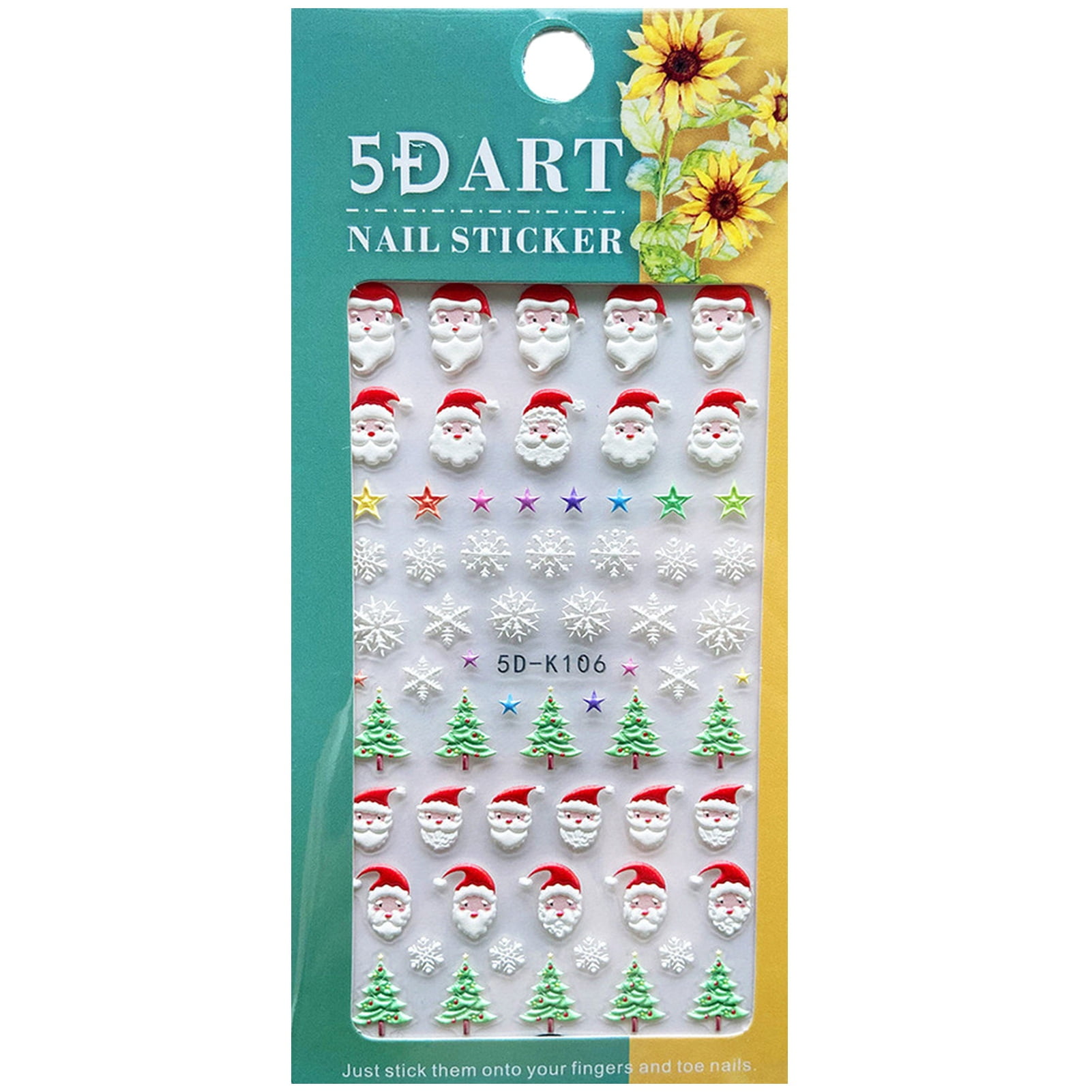 GIFZES Christmas Nail Art Stickers Nail Decals for Christmas Christmas