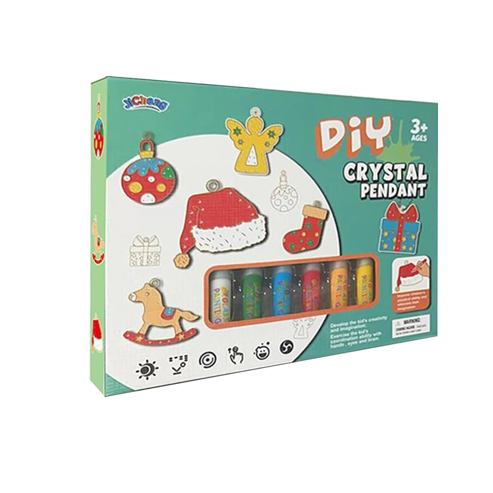TOYLI Unicorn Stepping Stone Painting Kit for Kids Girls Boys Toddlers Create Your DIY Outside Fun, Includes 2 Painting Brushes and 6 Paints