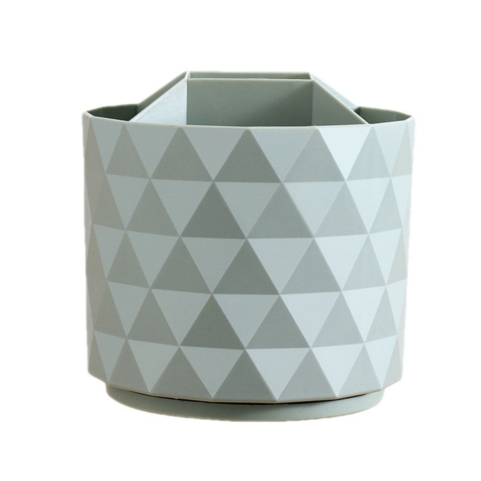 GIFZES Rhombus Swivel Pen Holder Pen Holder Rotating Multi Compartments