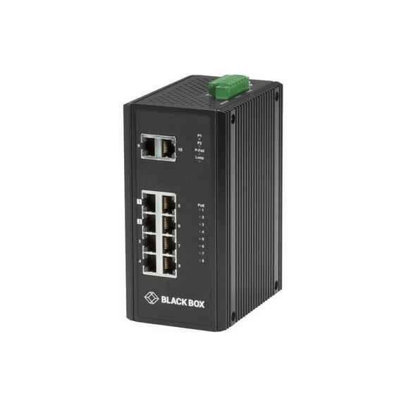 GIGABIT ETHERNET (1000-MBPS) EXTREME TEMPERATURE POE+ SWITCH - (8) 10/100-MBPS C