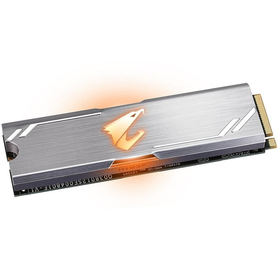 Gigabyte AORUS RGB NVMe M.2 512GB High Performance Gaming, Integrated Heatsink, DDR Cache Buffer SSD GP-ASM2NE2512GTTDR
