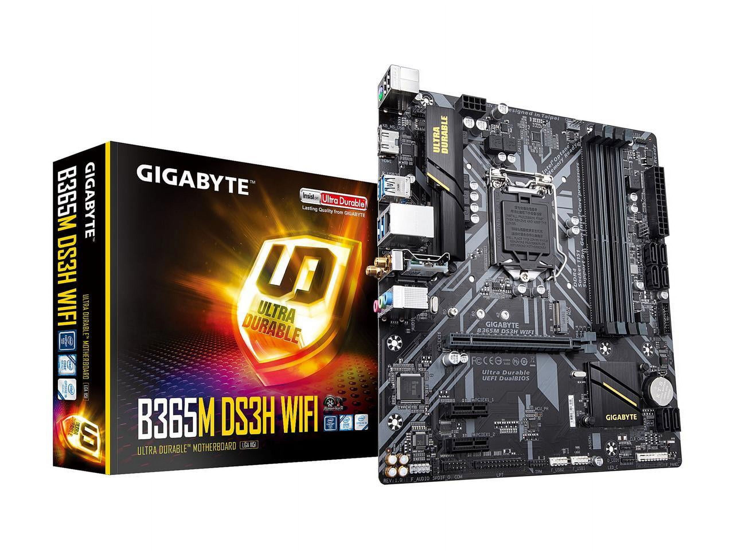 GIGABYTE B365M DS3H WiFiY1 (LGA1151/Intel/Micro ATX/USB 3.1 Gen 1