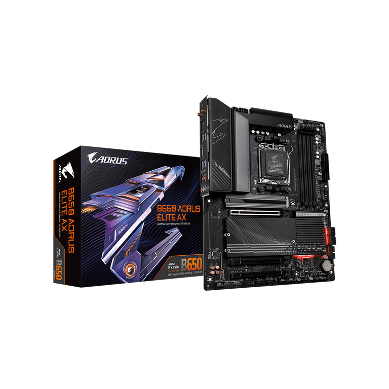 GIGABYTE B650 AORUS ELITE AX Motherboard - AMD B650, Dual GIGABYTE B650 AORUS ELITE AX Motherboard - AMD B650, Dual