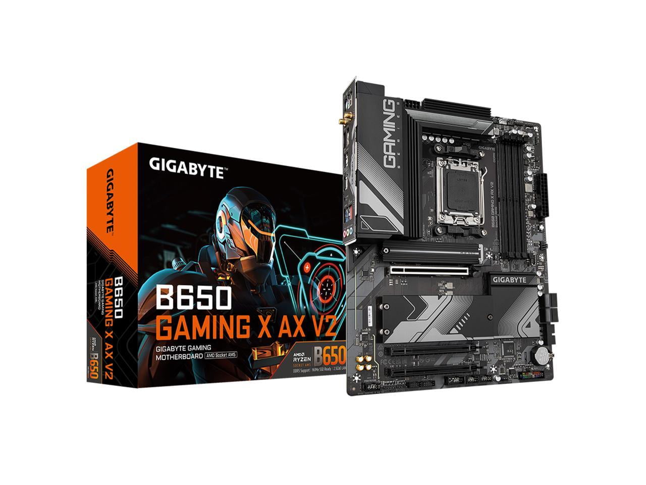 GIGABYTE B650 GAMING X AX V2 AM5 LGA 1718 AMD B650 ATX DDR5, Triple M.2, PCIe 5.0, USB 3.2 Gen2x2 Type-C, AMD Wi-Fi 6E, Realtek 2.5GbE LAN
