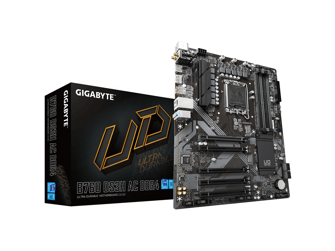 GIGABYTE　B760 DS3H DDR4　LGA1700 Gigabyte B760 DS3H AX motherboard Intel B760 Express LGA 1700 ATX