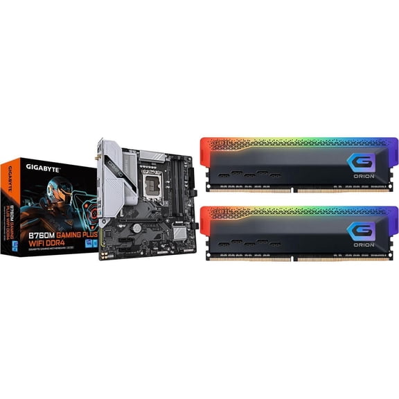 NEWEGG Motherboard Memory Combo-B760M GAMING PLUS WIFI DDR4 LGA 1700 M-ATX Motherboard Bundle with ORION RGB 16GB (2 x 8GB) 288-Pin PC RAM DDR4 3200 (PC4 25600) Desktop Memory