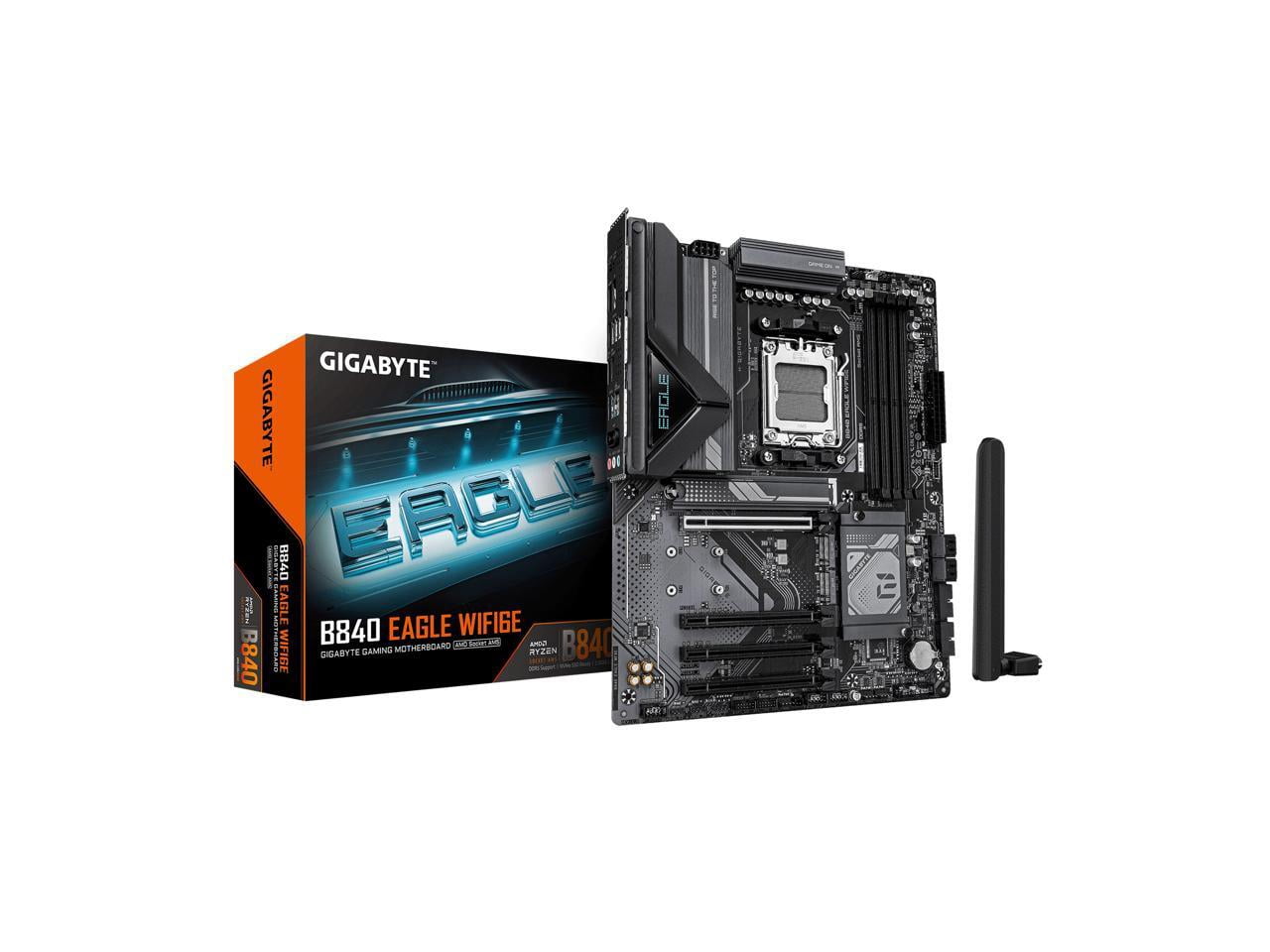 GIGABYTE B840 EAGLE WIFI6E AMD AM5 ATX Motherboard, Support Ryzen