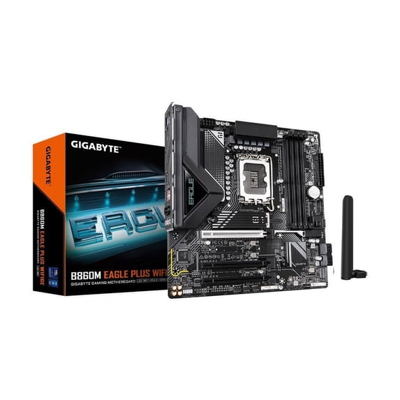 GIGABYTE Ultra Durable B860M EAGLE PLUS WIFI6E Gaming Desktop Motherboard - Intel B860 Chipset - Socket LGA-1851 - Micro ATX (b860meaglepwifi6e)