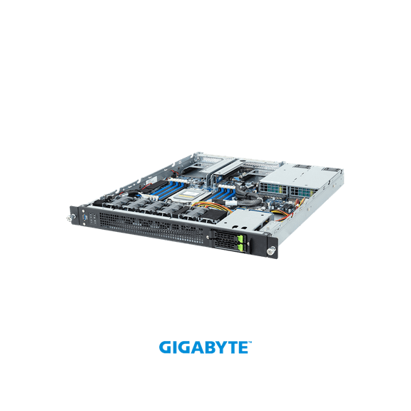 GIGABYTE E143-E30-AAG1 Edge Server - AMD EPYC 8004 - 1U UP 2-Bay Gen5 NVMe/SATA/SAS-4 Titanium