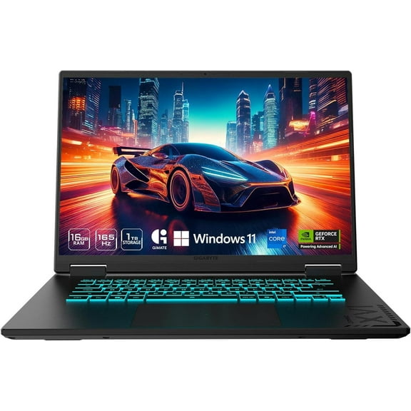 GIGABYTE - Gaming A16 Gaming Laptop - 165Hz 1920x1200 WUXGA - NVIDIA GeForce RTX 5060 - Intel i7-13620H - 1TB SSD with 16GB DDR5 RAM - Windows 11 Home AD Gaming A16 CVHI3US894SH