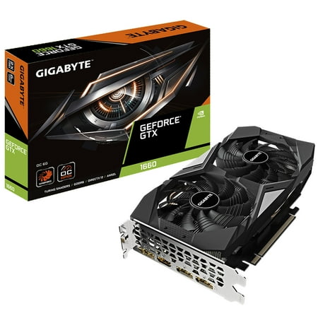 GIGABYTE GeForce GTX 1660 OC 6G Graphics Card, Black