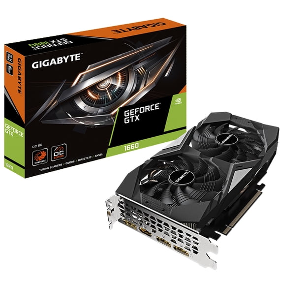 GIGABYTE GeForce GTX 1660 OC 6G Graphics Card, Black