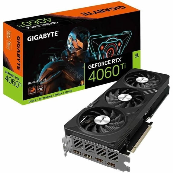 GIGABYTE GeForce RTX 4060 Ti GAMING OC 8G Graphics Card, 3x WINDFORCE Fans, 8GB 128-bit GDDR6, GV-N406TGAMING OC-8GD Video Card