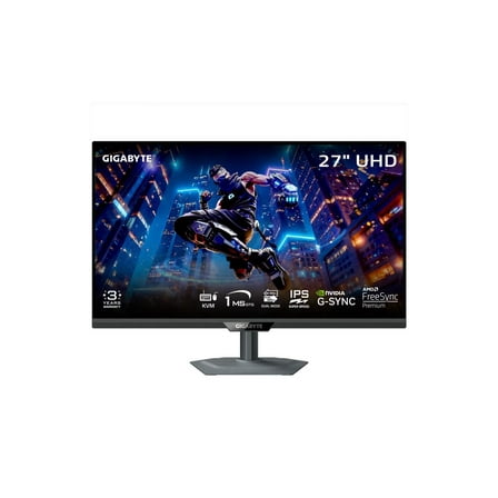 GIGABYTE M27UP SA 27" SS IPS Gaming Monitor UHD 3840x2160 - 160Hz - 1ms GTG - AMD FreeSync Premium, G-SYNC Compatible - Dual Mode - Type C KVM - HDMI, DP, Type-C - Height and Tilt Adjustable - Black