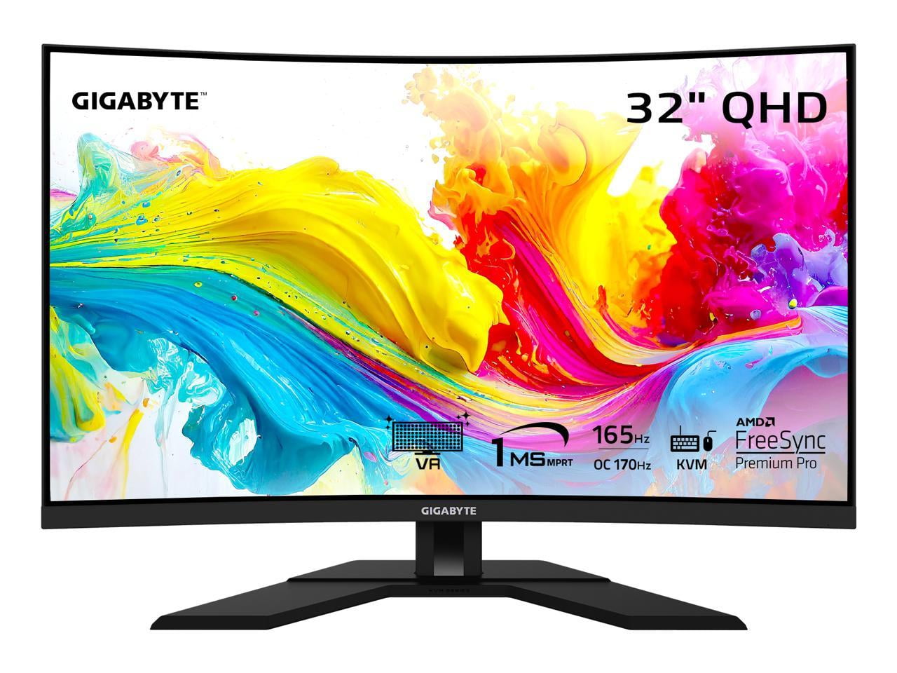 GIGABYTE M32Q KVM有WQHD 165Hz ゲーミングディスプレイ Amazon.co.jp: ゲーミングモニター GIGABYTE M32Q Gaming