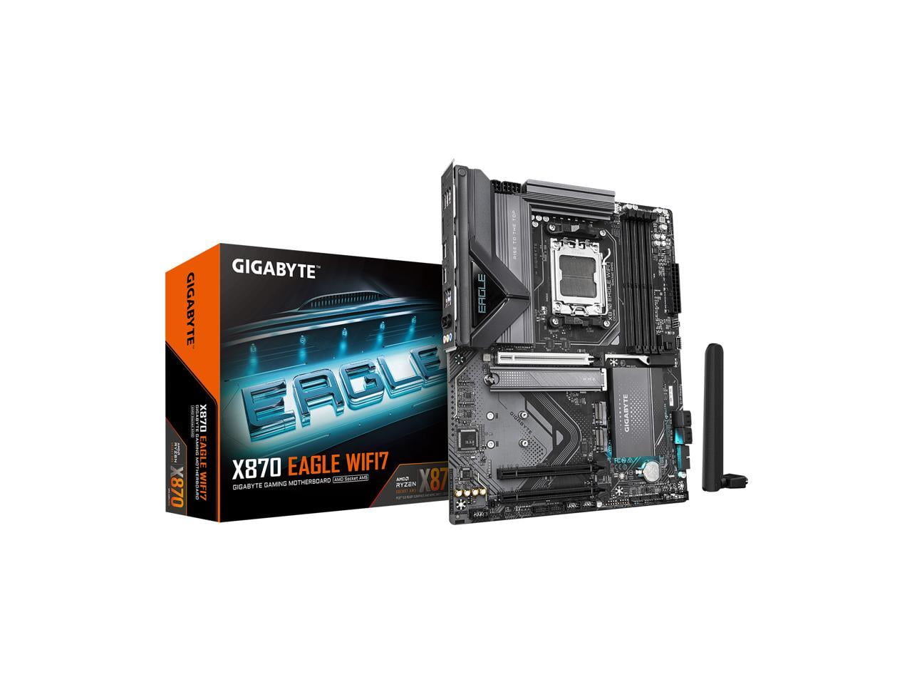 Gigabyte Ultra Durable X870 EAGLE WIFI7 Gaming Desktop Motherboard - AMD X870 Chipset - Socket AM5 - ATX (x870eaglewifi7)