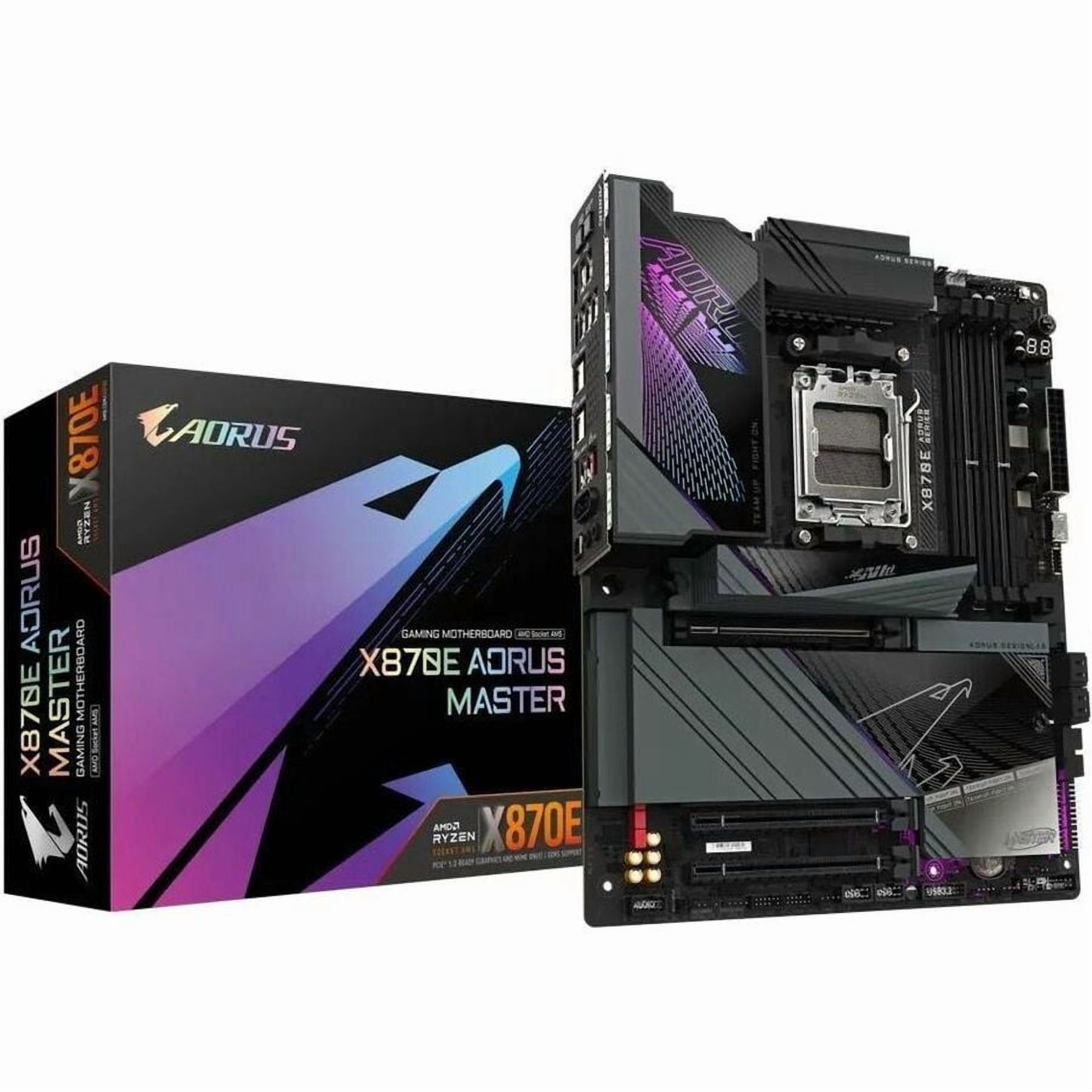 Aorus X870E AORUS MASTER Gaming Desktop Motherboard, AMD X870E Chipset, Socket AM5, ATX