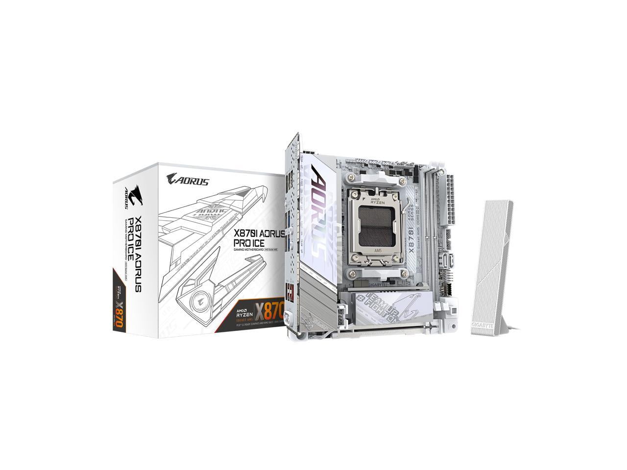 Aorus Ultra Durable X870I AORUS PRO ICE Gaming Desktop Motherboard - AMD X870 Chipset - Socket AM5 - Mini ITX (x870iaorusproice)