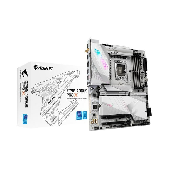 GIGABYTE Z790 AORUS PRO X LGA 1700(14th,13th,12th Gen) Intel Z790 X ATX Motherboard with DDR5, 5* M.2, PCIe 5.0, USB 3.2 Type-C, Wi-Fi 7, 5GbE LAN, Q-Flash Plus, EZ-Latch Plus