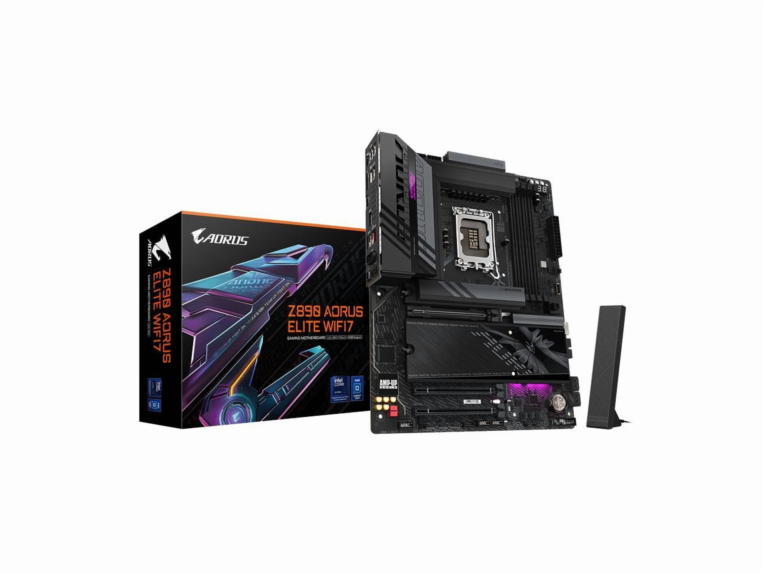 Aorus Ultra Durable Z890 AORUS ELITE WIFI7 Gaming Desktop Motherboard, Intel Z890 Chipset, Socket LGA-1851, ATX