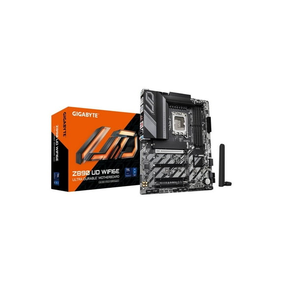 GIGABYTE Z890 UD WIFI6E Ultra Core (Series 2) LGA 1851, ATX, DDR5, 3x M.2, PCIe 5.0, Front USB Type-C, WIFI6E, 2.5GbE LAN, EZ-Latch