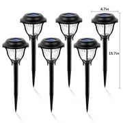 FKHouse Classic Solar Outdoor Garden Pathway LED Lights, 6 Pack