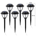 GIGALUMI 6 Pack Solar Outdoor Garden Pathway LED Lights