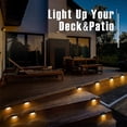 thumbnail image 1 of GIGALUMI Led Solar Deck Lights, 16 Pack Waterproof for Outdoor Stairs, Step, Fence, Railing, Yard and Patio (Warm White), 1 of 4